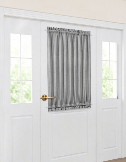 Linen Blackout French Door Drapes Thermal Privacy Covering for Patio and Sliding Doors - Image 2