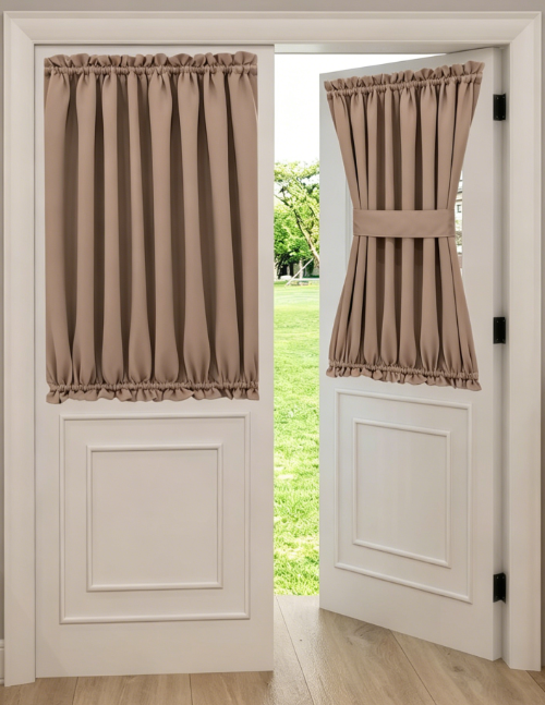 Light Filtering Front Door Drapes Decorative Tassel Privacy Panels for Sidelight Windows