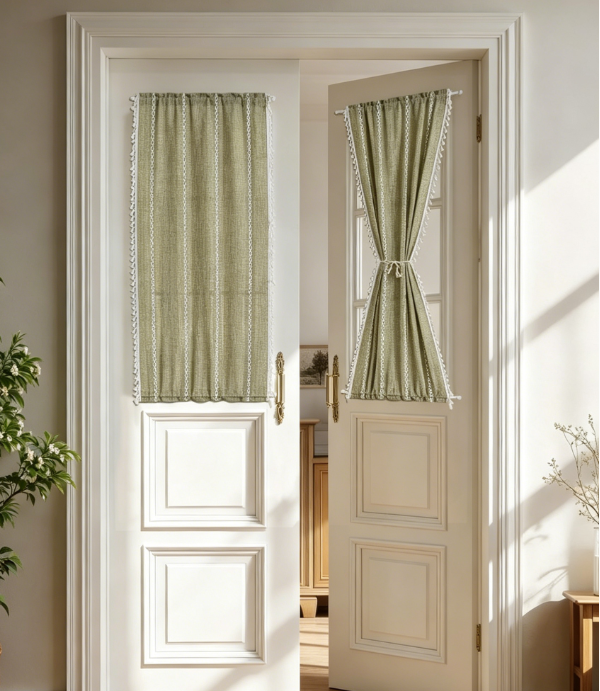 Blackout Front Door Privacy Drapes Energy Saving Thermal Insulated Door Coverings - Image 2