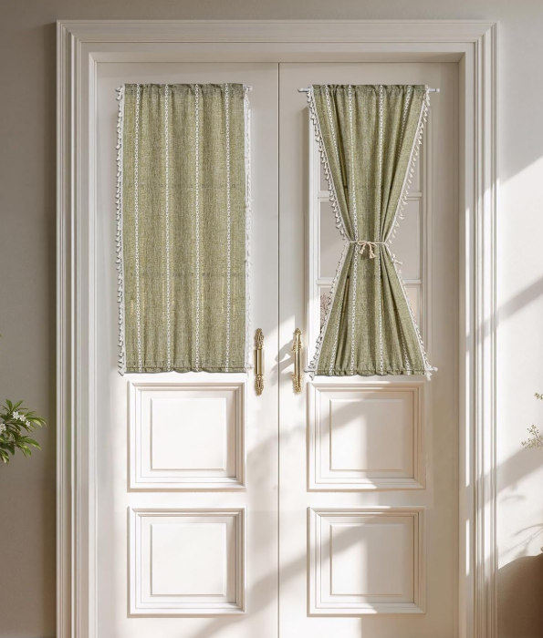 Blackout Front Door Privacy Drapes Energy Saving Thermal Insulated Door Coverings