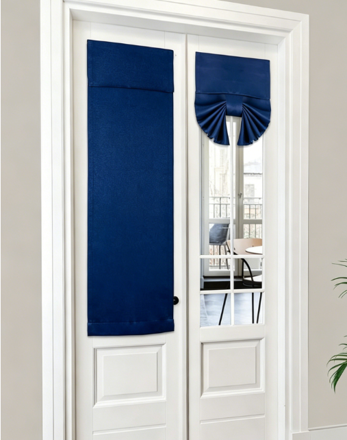Room Darkening Door Privacy Panels Rollable Window Covering for Glass Doors - Image 2