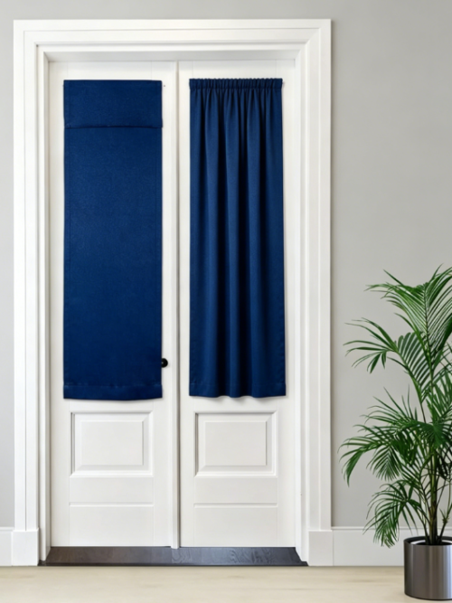 Room Darkening Door Privacy Panels Rollable Window Covering for Glass Doors