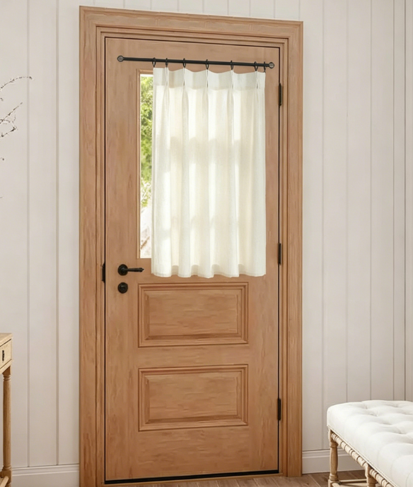 Floral Blackout Front Door Drapes Thermal Insulated Botanical Privacy Door Panels - Image 2