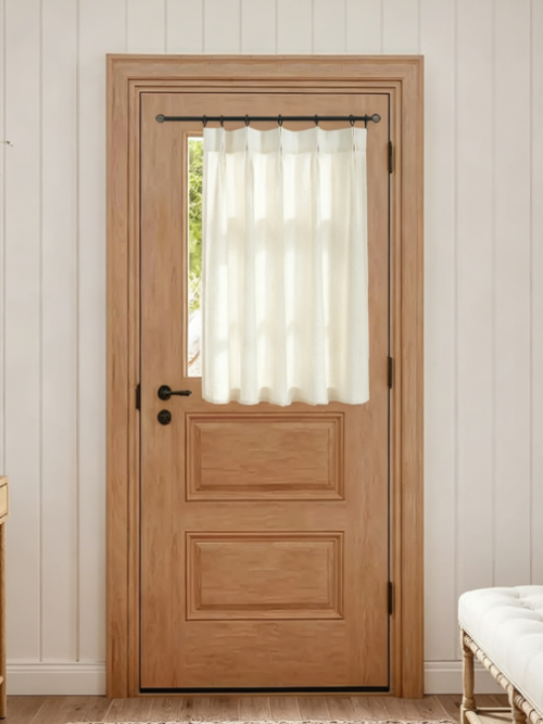 Floral Blackout Front Door Drapes Thermal Insulated Botanical Privacy Door Panels