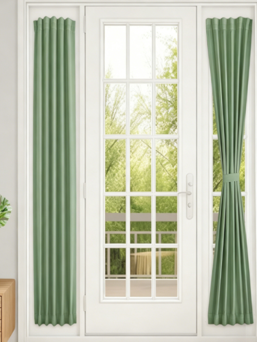 Linen Blackout Sliding Door Drapes Extra Wide Thermal Privacy Panels for Patio Doors