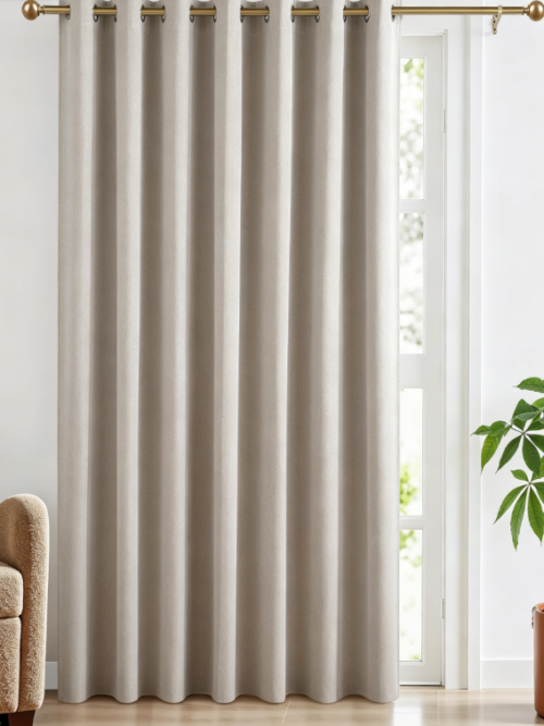 Linen Textured Sheer Doorway Drapes Light Filtering Privacy Coverings for Entryways