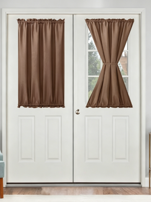 Front Door Curtain — Rod-Pocket Privacy Screen for Glass Doors