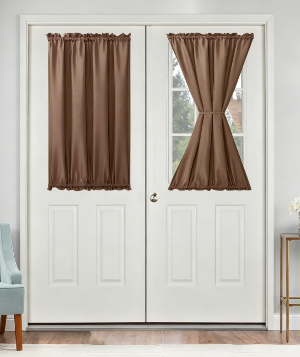 Front Door Curtain — Rod-Pocket Privacy Screen for Glass Doors