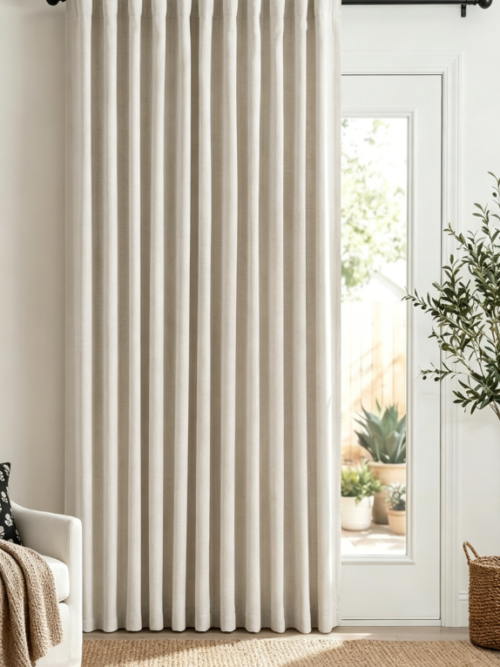 Heavyweight Indoor Outdoor Door Drapes Water Repellent Light Filtering Patio Panels