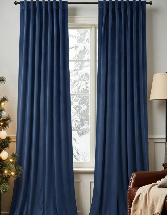 Pinch Pleated Linen Semi Sheer Patio Door Drapes Decorative Privacy Curtain Panels - Image 2