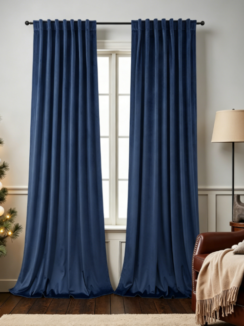 Pinch Pleated Linen Semi Sheer Patio Door Drapes Decorative Privacy Curtain Panels