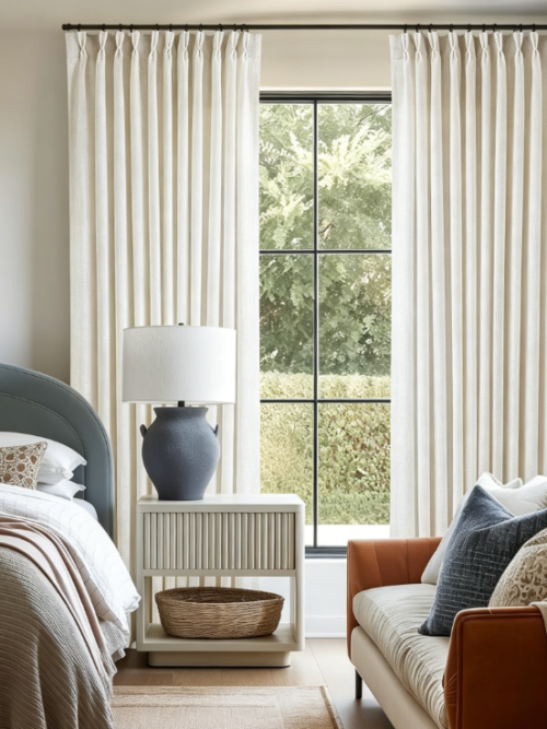 Soft Velvet Pinch Pleat Thermal Insulated Door Drapes Heavyweight Privacy Coverings
