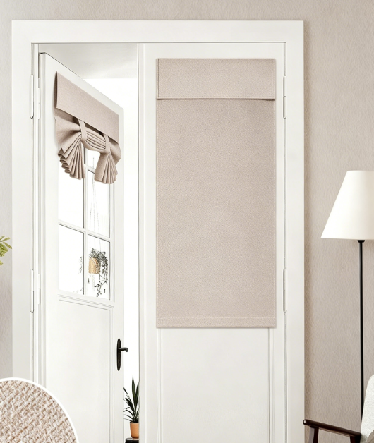 Linen Blackout Front Door Drapes Thermal Insulated Privacy Panels for Bedroom Entryway - Image 2