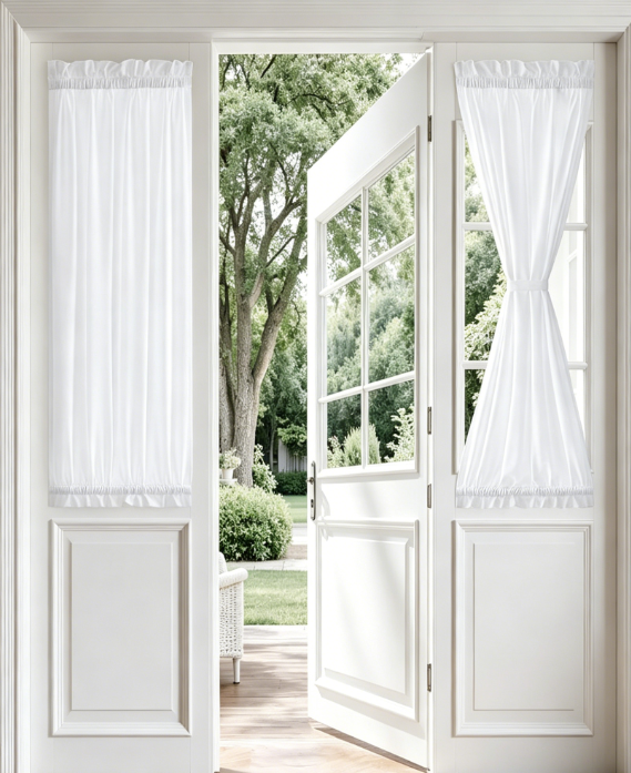 Non See Through Sidelight Door Drapes Light Filtering Privacy Curtains for Front Doors - Image 2